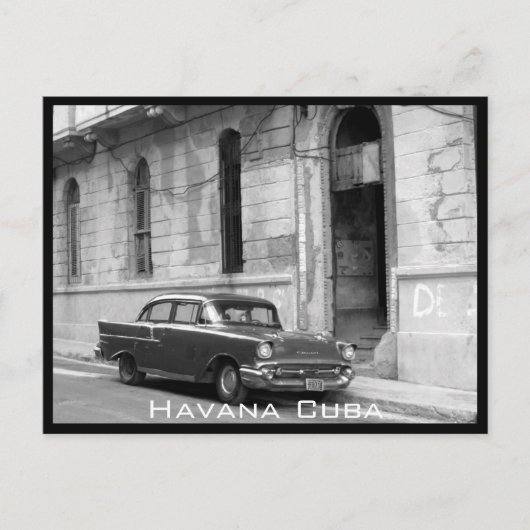 retro havana auto briefkaart (Voorkant)