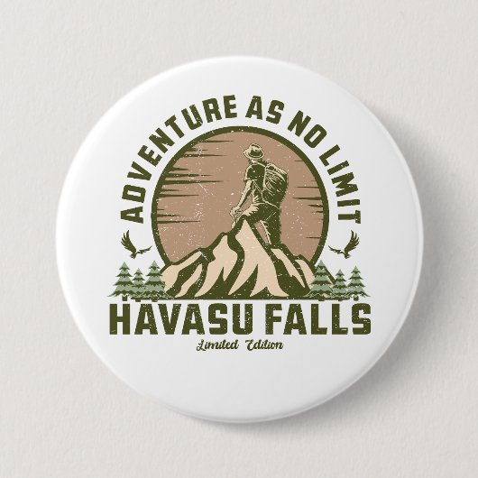 Retro Havasu Herfsten Hike Sunset Ronde Button 7,6 Cm (Voorkant)