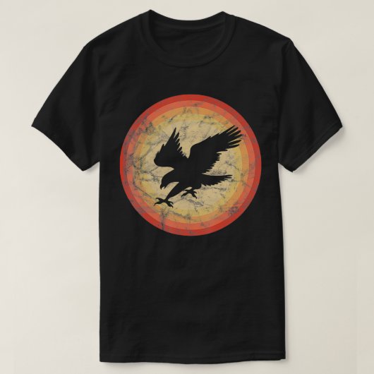 retro havikvogel zonsondergang t-shirt (Design voorkant)