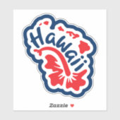Retro Hawaï-staat Sticker (Vel)