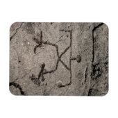 Retro Hawaïaanse Petroglyph -  Petroglyphs Magneet (Horizontaal)