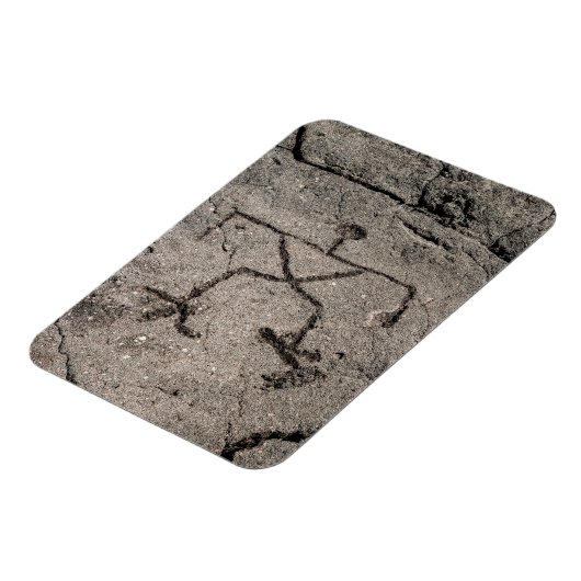 Retro Hawaïaanse Petroglyph -  Petroglyphs Magneet (Linkerzijde)
