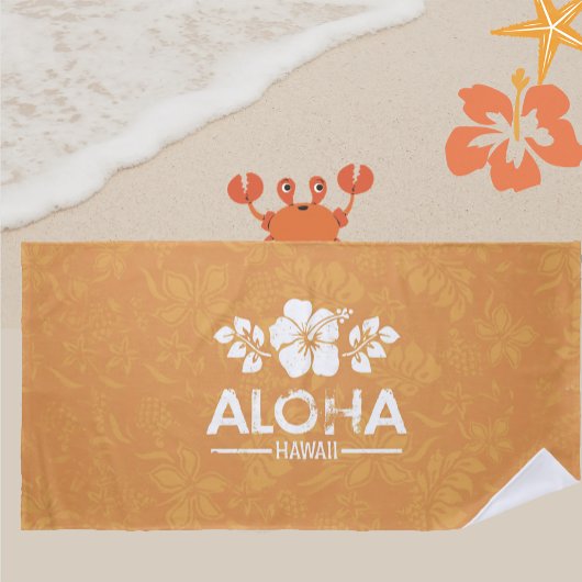 Retro Hawaii Aloha Beach Towel Strandlaken