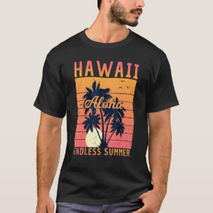 Retro Hawaii Aloha eindeloze zomer surfende zomer T-shirt