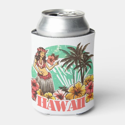 Retro Hawaii Blikjeskoeler (Blikje Voorkant)