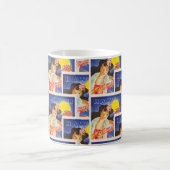 Retro Hawaii Bloemenmeisje Art Magische Mok (Center)