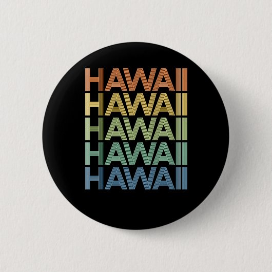 Retro Hawaii - Cool Summer Holiday Vacation Cft Ronde Button 5,7 Cm (Voorkant)