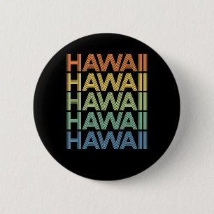 Retro Hawaii - Cool Summer Holiday Vacation Cft Ronde Button 5,7 Cm