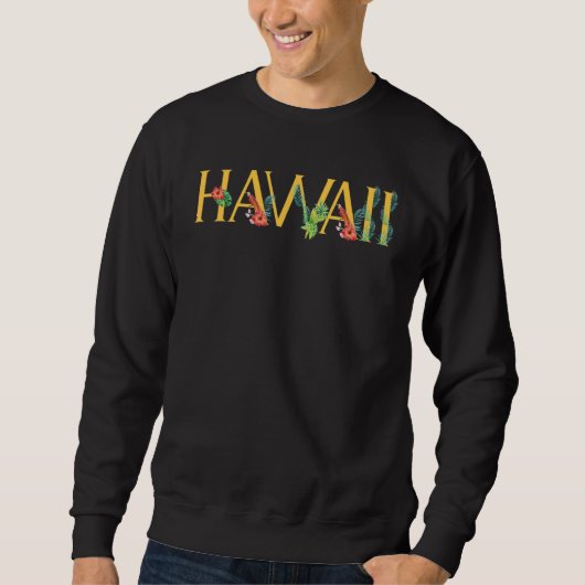 Retro Hawaii Flora en fauna Trui (Voorkant)