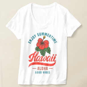 Retro Hawaii hibiscus aloha welkom vintage T-shirt