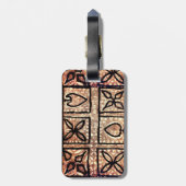 Retro Hawaii kaart Bagagelabel (Achterkant verticaal)