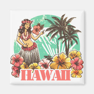 Retro Hawaii Magneet