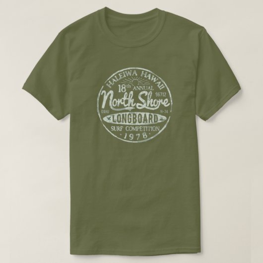 Retro Hawaii North Shore Longboard | Obscure T-shirt (Design voorkant)