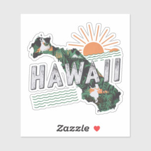 Retro Hawaii Staatsticker Sticker