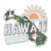 Retro Hawaii Sticker (Voorkant)