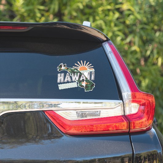 Retro Hawaii Sticker (Auto Zijkant)