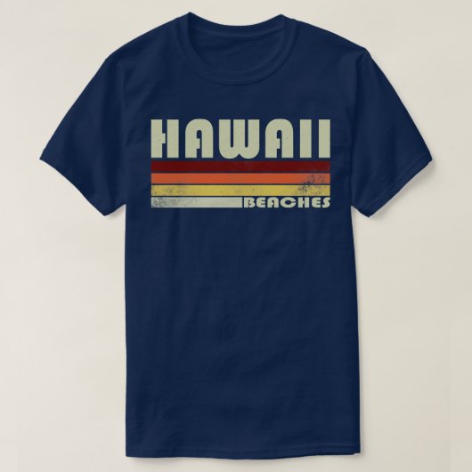 Retro Hawaii straagt Vacatie T-shirt (Design voorkant)