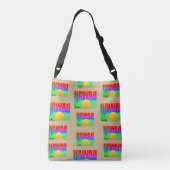 Retro Hawaii Sunset Beach Crossbody Tas (Achterkant)