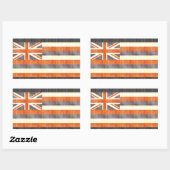 Retro Hawaii Vlag Rechthoekige Sticker (Vel)