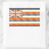 Retro Hawaii Vlag Rechthoekige Sticker (Tas)