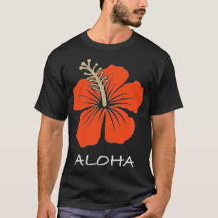 Retro Hawaiiaanse Hibiscus Tropische Bloemen Bea T-shirt