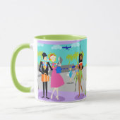 Retro Hawaiiaanse Mok van Kerstmis (Links)