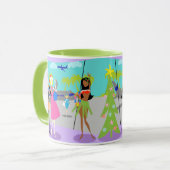 Retro Hawaiiaanse Mok van Kerstmis (Voorkant links)