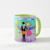 Retro Hawaiiaanse Mok van Kerstmis (Voorkant rechts)