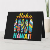 Retro Hawaiian Aloha Hawaii Grappige Zomer Familie Kaart (Achterkant)