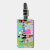 Retro Hawaiian Bagagelabel voor Kerstmis (Voorkant verticaal)