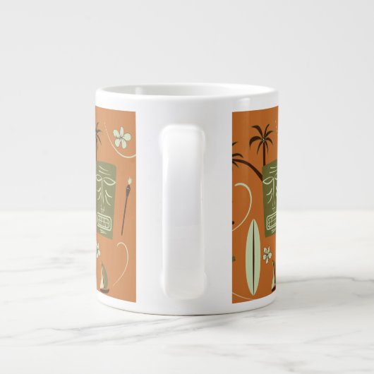 Retro Hawaiian Hawaii Grote Koffiekop (Achterkant)