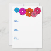 Retro Hawaiian Hawaii Luau Party Uitnodigingen (Achterkant)