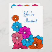 Retro Hawaiian Hawaii Luau Party Uitnodigingen (Voorkant / Achterkant)