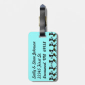 Retro Hawaiian Hula Dance Luggage Label Bagagelabel (Achterkant verticaal)