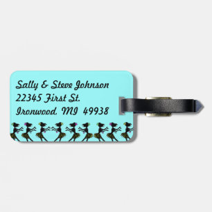 Retro Hawaiian Hula Dance Luggage Label Bagagelabel