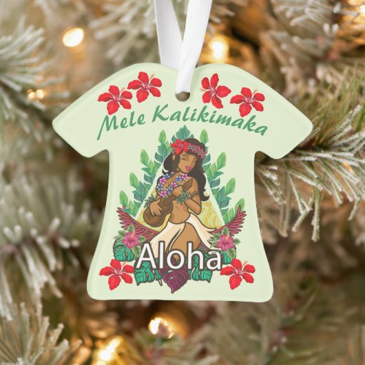 Retro Hawaiian Hula Dancer Ornament (Boom)