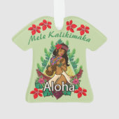 Retro Hawaiian Hula Dancer Ornament (achterkant)