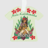 Retro Hawaiian Hula Dancer Ornament (voorkant)