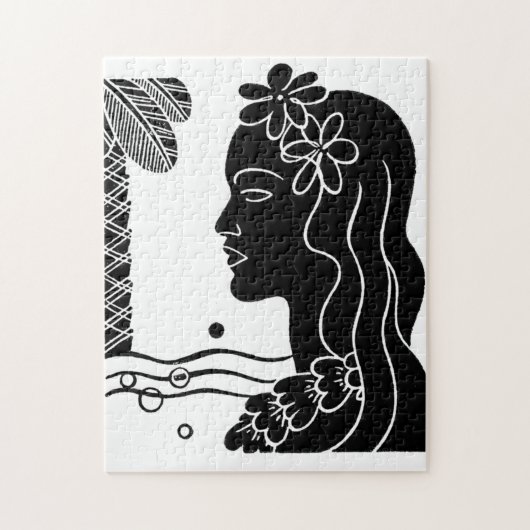 Retro Hawaiian Hula Girl Legpuzzel (Verticaal)