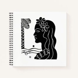 Retro Hawaiian Hula Girl Notitieboek