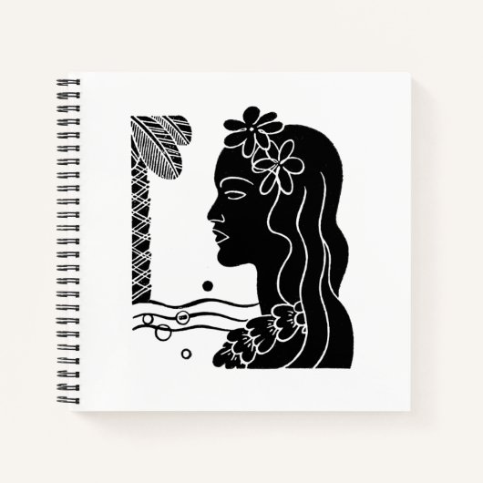 Retro Hawaiian Hula Girl Notitieboek (Voorkant)