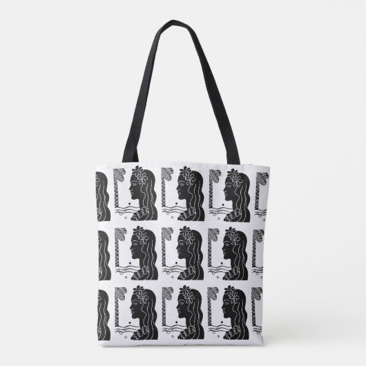Retro Hawaiian Hula Girl Tote Bag (Achterkant)