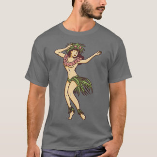 Retro Hawaiian Hula Meisje Danser 1 T-shirt