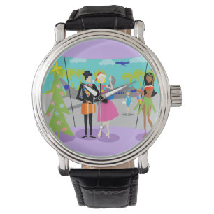 Retro Hawaiian-kersthorloge Horloge
