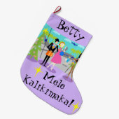  Retro Hawaiian Kerstmis stoppen Grote Kerstsok (Voorkant (Hangend))