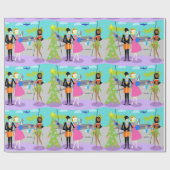 Retro Hawaiian kerstpapier Cadeaupapier (Vlak)