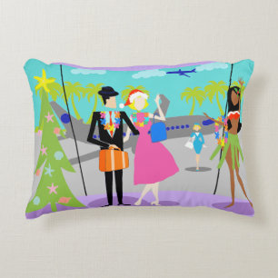 Retro Hawaiian-kerstpiloot Decoratief Kussen