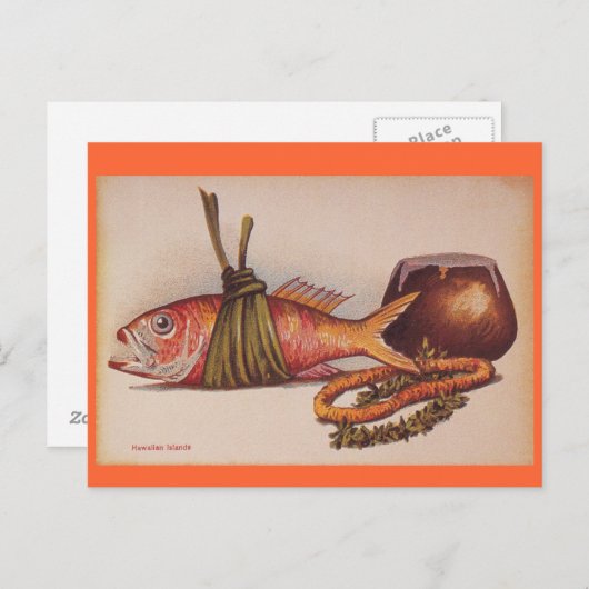 Retro Hawaiian Luau Briefkaart (Voorkant / Achterkant)