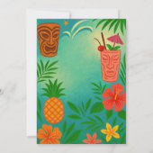 Retro Hawaiian Luau Party Uitnodiging (Achterkant)