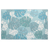 Retro Hawaiian Monstera Leaf Summer Blues Stof (Fat Quarter)